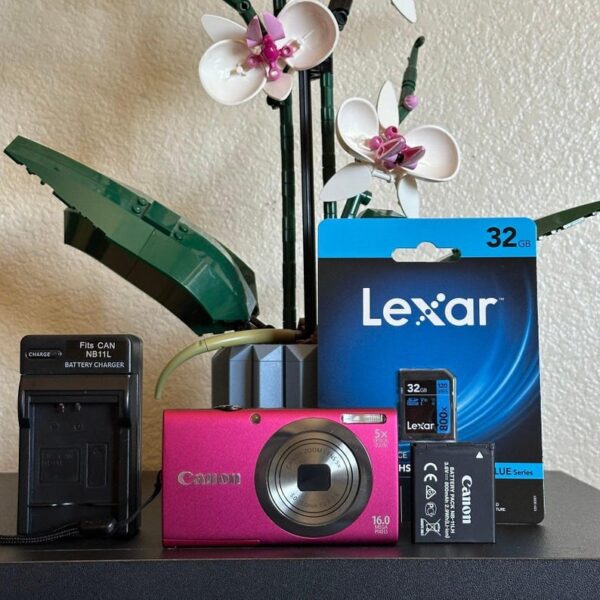 Canon PowerShot A2300 Digital Camera 16MP Compact Point & Shoot Zoom Lens Pink