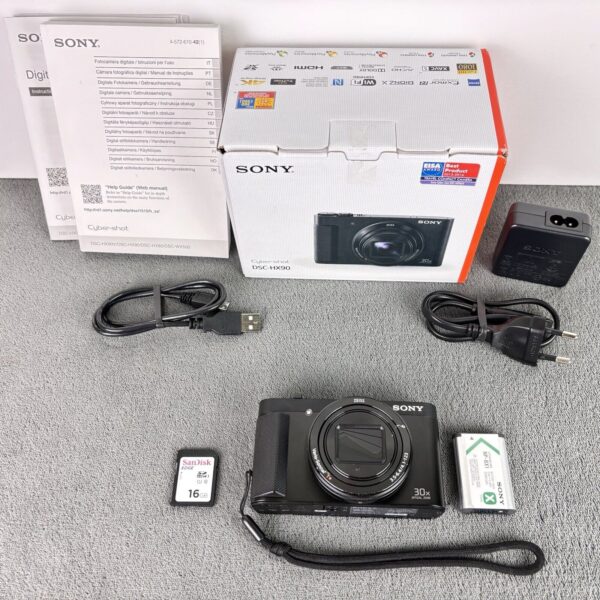 Sony Cyber-shot DSC-HX90 Digital Compact Camera 18.2MP 30x Zoom Zeiss Boxed Set - Image 2