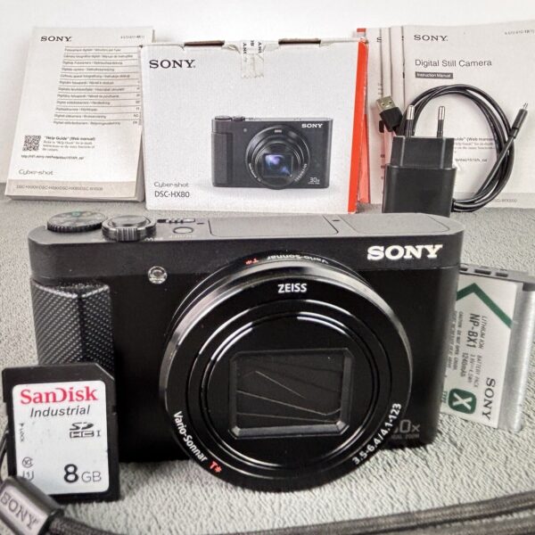 Sony Cyber-shot DSC-HX80 18.2 MP Digital Compact Camera Boxed Set Black