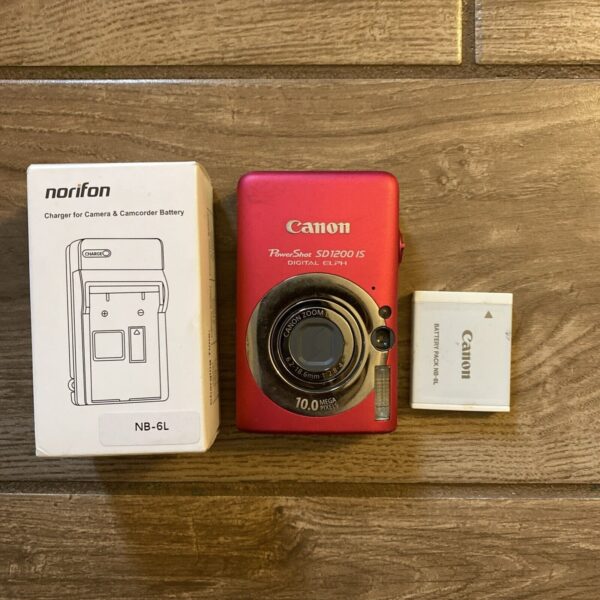 Canon PowerShot ELPH SD1200IS 10.0MP Digital Camera Pink TESTED
