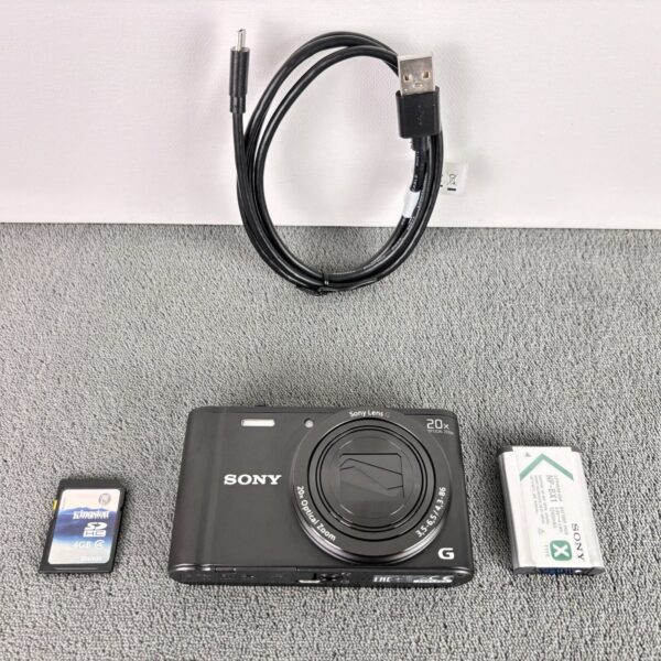 Sony Cyber-shot DSC-WX300 18.2 MP 20x Zoom Digital Compact Camera Black Set - Image 2
