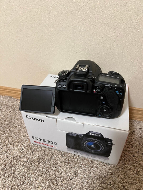Canon EOS 80D Camera with EF-S 18-55mm Lens and Box - Image 5
