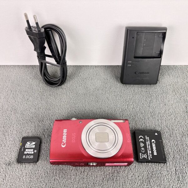 Canon IXUS 185 20MP 8x Optical Zoom Digital Compact Camera Kit - Red Y2K Digicam - Image 2