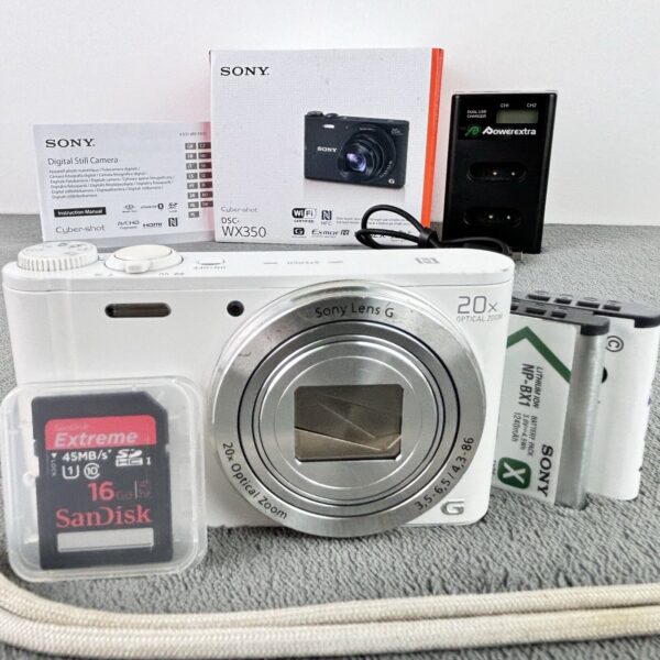 Sony Cyber-shot DSC-WX350 18.2MP 20x Zoom Digital Compact Camera Boxed Kit