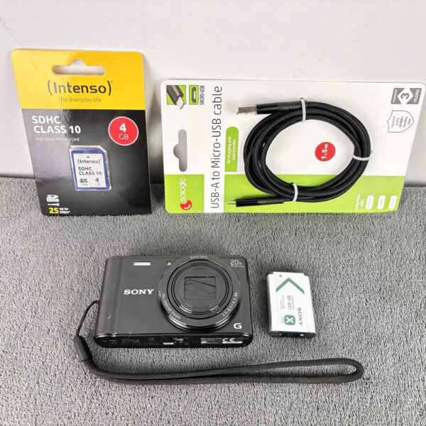 Sony Cyber-shot DSC-WX300 18.2 MP 20x Zoom Digital Compact Camera Black Set- - Image 2