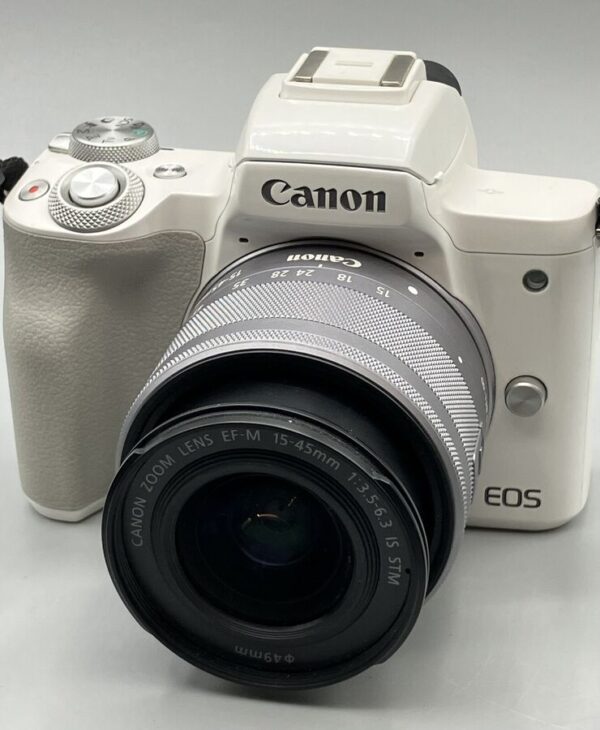 Canon EOS M50 24.1 MP Mirrorless Camera - White (Kit with  EF-M 15-45mm