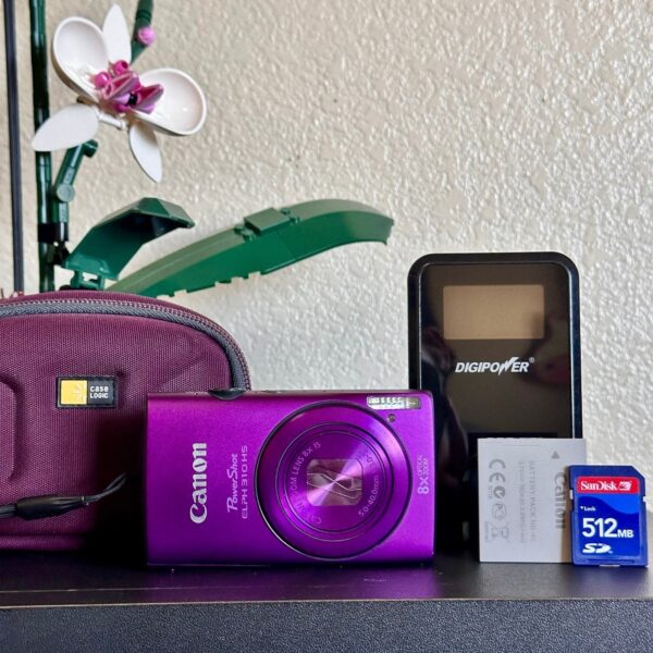 Canon PowerShot ELPH 310 HS Digital Camera Purple 12.1MP CMOS Compact Zoom Lens