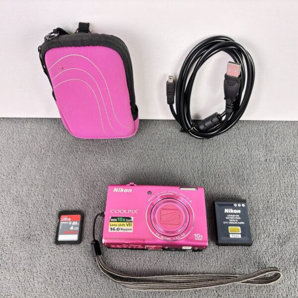 Nikon COOLPIX S6200 Pink 16.0 MP 10x Optical Zoom Digital Compact Camera Kit - Image 2