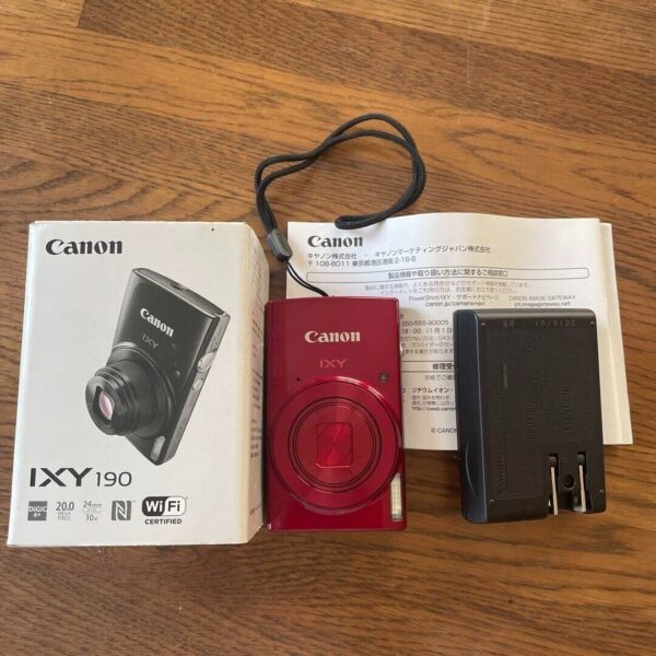 Canon IXY 190 PowerShot ELPH 190 IS Digital Camera Red